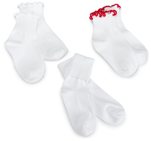 Jefferies Socks Big Girls' Straight Up Ripple (Pack of 3)