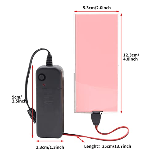 Image of Glowing LED Eyes Cuttable 2PCS 12 * 5cm EL Panel Electroluminescent Light Sheet Decorations Light Lamp Sheet Sheet with Battery Inverter (White)
