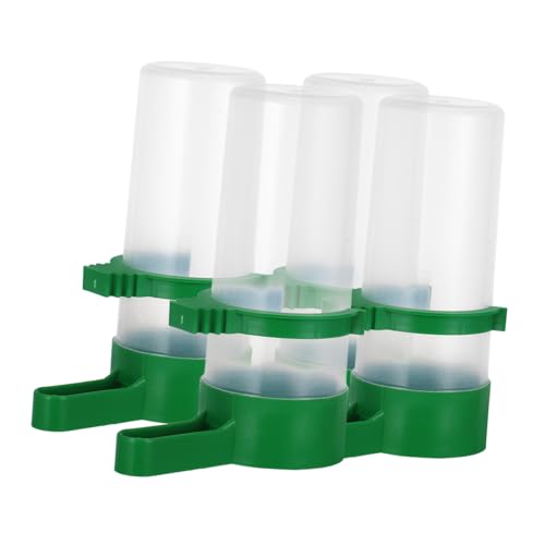Toddmomy 4pezzi Distributore Automatico Per Uccelli Accessori Per Uccelli Da Gabbia Adatto Pappagalli e Canarini Funzione Anti-perdita Design Compatto Per Uso Ed Esterno