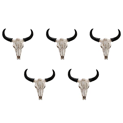 Tête de crâne de vache longhorn Lzeouean pour habiller un mur vide avec un décor 3D unique