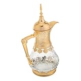 Amosfun Pichet à Thé Glacé Avec Couvercle Verre Distributeur De Boissons Froides Pichet...