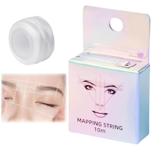 White Eyebrow Mapping String - Pre-Inked Brow Marker Thread Microblading String Coloured Pen