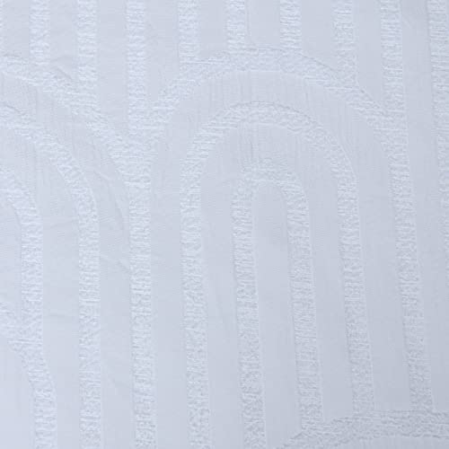 Housse de couette texturée géométrique Sleepdown parure blanche de qualité