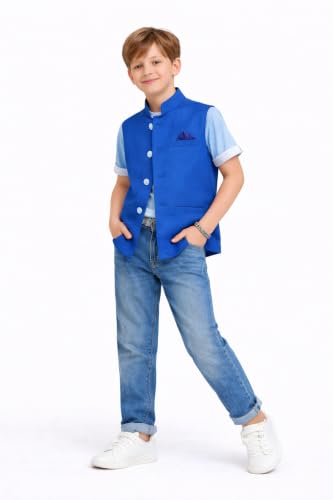 Image of BABY BOSS Stylish & Soft Sleeveless Waistcoat Nehru Jacket for Kids Boys