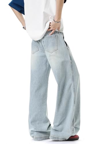 Men's Jeans Summer American Retro Loose Denim Long Pants for Men4