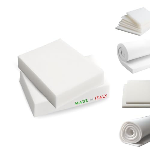 TENDAGGIMANIA Espuma para tapizar densidad 30 – Goma Espuma a Medida Grosor 5 cm- Esponja Tapiceria para cojin,sofá,sillas (Tamaño 50 cm x 200 cm)