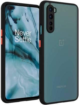 Indiacase Smoke for 1+Nord Case, Poly-Chromatic Independent Button Matte Finish Back Shockproof Protective Anti Scratch Cover Case Designed for 1+Nord (Black)