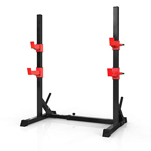 Weanas Squat Barbell Rack Adjustable Bench Press Rack 600LBS Max Load Multi-Function Weight Lifting Home Gym
