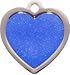 Personnalisé Médaille pour Chien en forme de Coeur Bleu et Paillettes (Petit) | SERVICE DE GRAVURE | Médaille pour Animal domestique Personnalisée Design Tendance