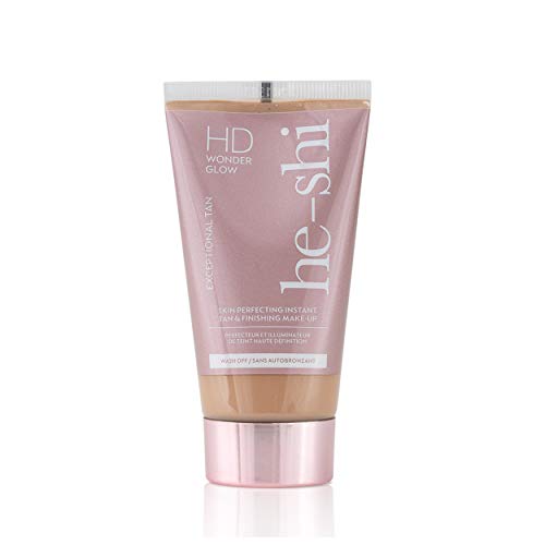 Maquillaje Perfeccionador de Tono y Bronceador Instantáneo He-Shi u0096 Broncea tu Cuerpo, Realza e Ilumina u0096 Tu Piel Brillará con una Belleza Natural u0096 100% Vegano, No Testado en Animales (50ml)