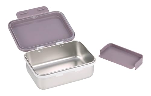 Foto von LÄSSIG Kinder Brotdose Edelstahl Lunchbox Frühstücksbox Nachhaltig Kindergarten Schule/Adventure Dragonfly, 1 Stück (1er Pack)