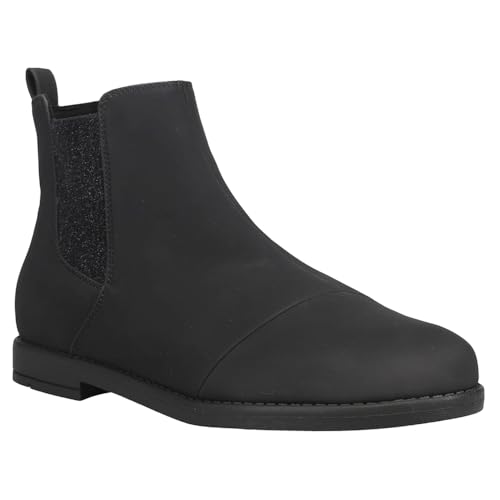 TOMS Kids Girls Charlie Round Toe Pull On Casual Boots Ankle - Black2