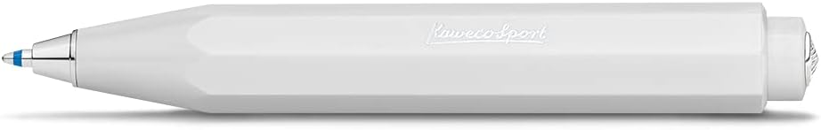 Kaweco SKYLINE SPORT Ball Pen White I Retractable Ballpoint Pen with Standard D1 Refills 10.5 cm
