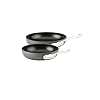 All Clad HA1 Hard Anodized Non Stick Fry Pan Set 2 Piece 8 10 Inch Induction Oven Broiler Safe 500F Pots and Pans Set Kitchen Frying Pans Skillets Premium Cookware Home Dishwasher Safe Black