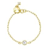 [シアーズ] ピンキー 指輪 チェーンリング レディース 誕生石 3月 アクアマリン ダイヤモンド sr03-0001-03