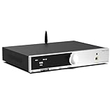 SMSL AS400 1 SMSL AS400 Amplificatore di potenza 165 W x 165 W DAC amplificatore per cuffie MA5332M5 Chip MM Phono Preamp, USB/coassiale/Opt/HDMI ARC/RCA/Phono Ingresso 2.1 canali altoparlante/subwoofer 4,4 mm