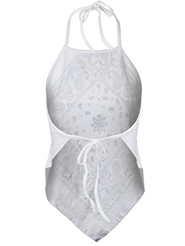 Image of Design by Olivia Women's Sexy Paisley Bandana Halter Top Y2K Crop Shirt