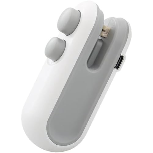 Xiniy Mini Sellador de Bolsas Recargable, Sellador Térmico 2 en 1 con Cortador para Bolsas con Chips, Máquina Reselladora Portátil para Bolsas de Plástico