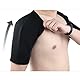 Doppelte Schulterstütze, Atmungsaktive Schulterstütze, Kompressions-Schulterbandage, Winter, Warmes Schulterpolster für Schultergelenksluxation, Verstauchungen,(L (shoulder width 42cm or more))