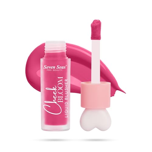 Image of Seven Seas Cheek Bloom Liquid Blusher & Lip Gloss | Highly Pigmented | Long-lasting | Buildable & Blendable | All Skin Types | Shade- 03-Rosy Cheeks-5g)