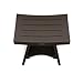 Teak Shower Bench Fully Assembled with Shelf- Adjustable Height Foot Pads- Serenity Eastern Style with Storage Shelf