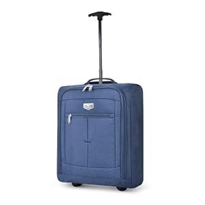 LUGG Lightweight Cabin Luggage, 600D Polyester, Solid Wheels, 45x36x20cm