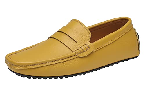 Santimon Men's Classic Penny Loafer Driving Moccasins Multicolor Shoes