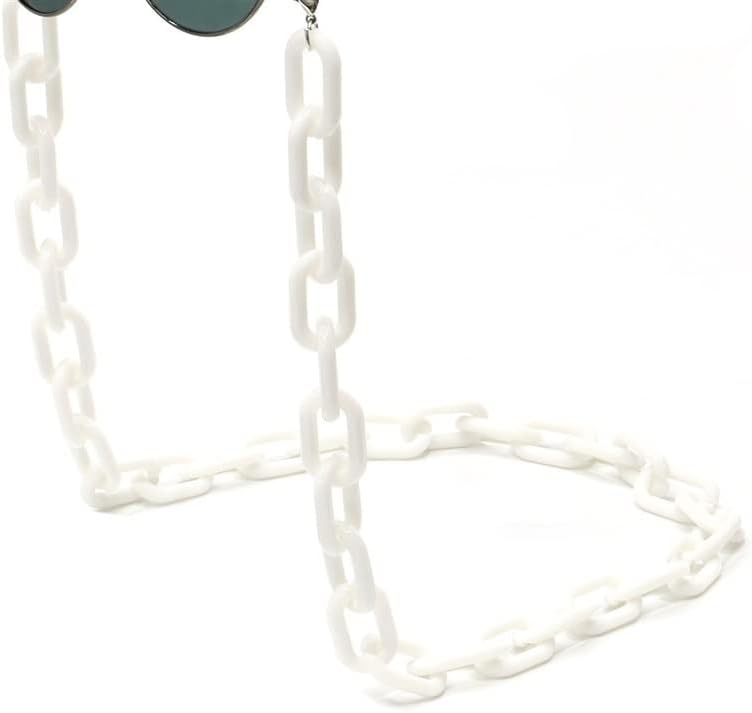 HOOENG Eyeglass Chains Glasses Lanyard for Women Acrylic Eyewear Retainer Simple Fashion Glasses Cord Eyewear Retainer (Color : Black, Size : 27.56 inches)