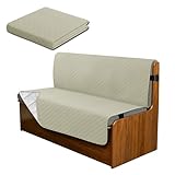 Sfcover Housse Banquette Caravane Imperméable Plaid Housse Coussin Canape Camping Car Mobilhome/bz/Chaise Magnétique Canapé Couverture avec 2 Courroies (Ivory,Plaid)