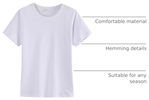 Image of Girls /Kids /Toddlers Crew Neck Cotton T-Shirts Short Sleeve Summer Basic Tops(Age 2-12Y)