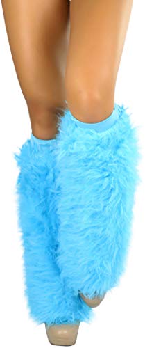 Image of ToBeInStyle Women's Faux Vibrant Fur Retro Daring 60' Inspired Ravewear Knee High Leg Warmers