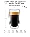 LUXU 16 Oz Double Walled Glass Coffee Mugs, 4-Pack Premium Coffee Cups, Double Wall Insulated, Perfect for Cappuccino, Espresso, Hot Beverage
