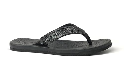 Image of REDVOLUTION New Women's Rhinestone Sandals High | Low Platform T-Strap Jewel Sandals High Wedge Flip Flops