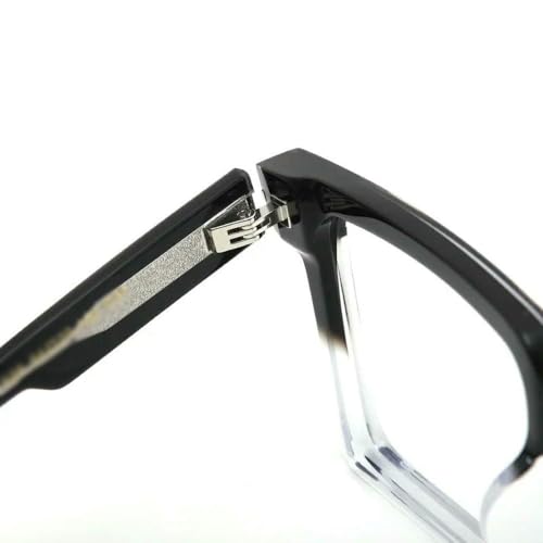 Gafas de acetato para hombre con montura rectangular grande estilo retro 5