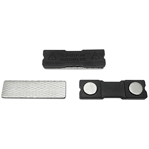 totalElement Magnetic Name Tag/ID Badge Holder, Strong Fastener with Adhesive on Front Plate (Black) 10-Pack Cover