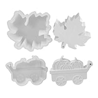 HENGBIRD 2-tlg. Silikonform Set Herbstdeko - Haus & Ahornblatt Kerzenhalter Formen