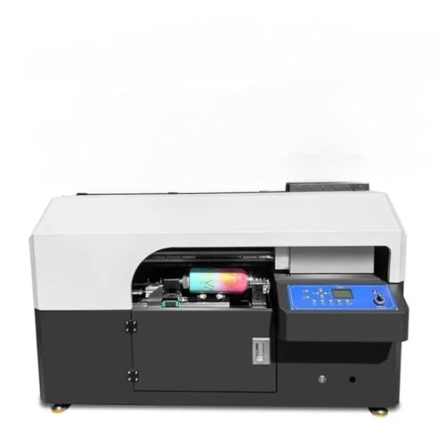 Industrial Grade UV Printer for Round Bottles and Cups, Automatic Rotary UV Printing Machine for Custom Logos, Graphics and Photos on Stainless Steel Tumblers, Water Bottles and Travel Mugs