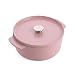 Produktbild KitchenAid Cast Iron 26cm/5,2L Kasserolle mit Deckel, Hochwertig, Robust & Langlebig, Anbraten, Bräunen,Braten,PFAS-freie Emaille Innenseite,Induktion,Ergonomischer Griff,Ofenfest bis 260°C,Dried Rose