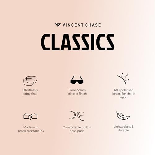Image of Vincent Chase By Lenskart | Full Rim Square | Classics | Polarized and 100% UV Protected | Men & Women | Large | VC S16748