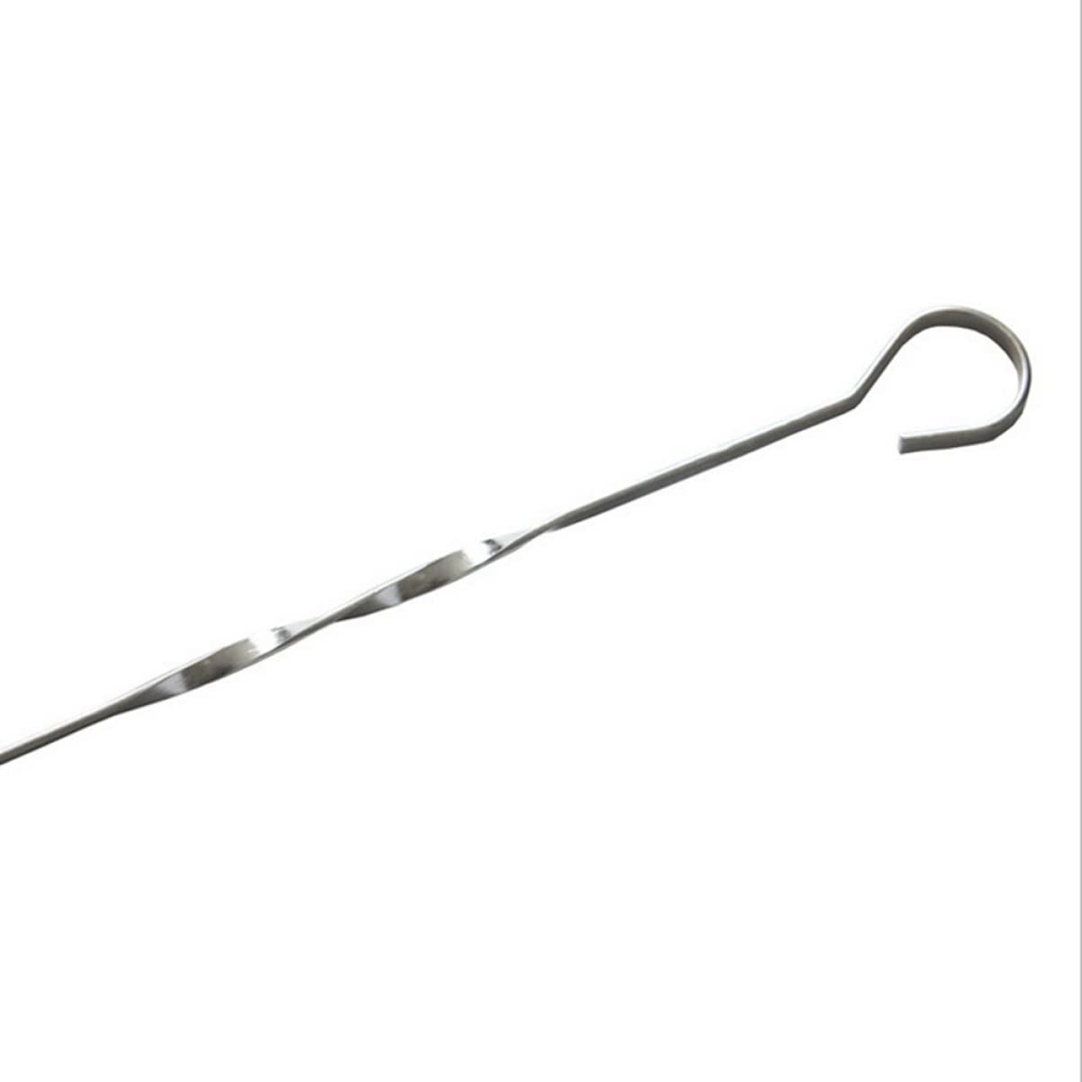 Mipcase 14Pcs Reusable Stainless Steel Barbecue Skewers for Grilling Bbq Sticks with Loop Handle Outdoor Kabob Tools for Home Parties and Picnics