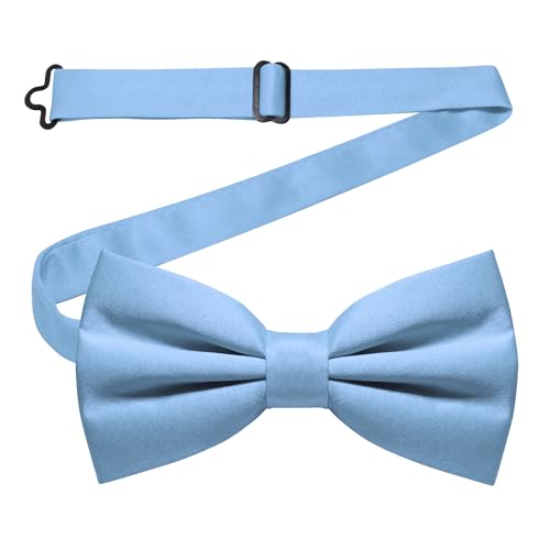 Image of JEMYGINS Solid Color Pre-tied Bow Tie Adjustable Bowtie for Men