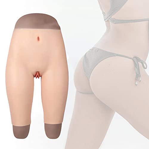 Calcinhas de silicone para vagina realçadoras de quadril falsas para crossdresser transsexual, roupa