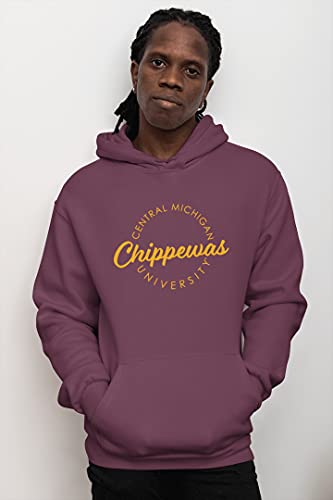 CreateMyTee | Central Michigan University Circular 1 Color Hooded Sweatshirt |2