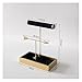 AQWASYUTER Jewelry Holder Creative Fashion Black Double Layer Jewelry Display Stand Counter Bracelet Rack Necklace Storage Bracket(B)