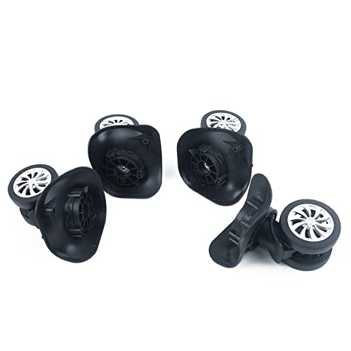 pour Lot de 4 roues pivotantes universelles de rechange pour valise, pour remplacement et réparation de valises, chariot de pour fauteuil roulant, noir