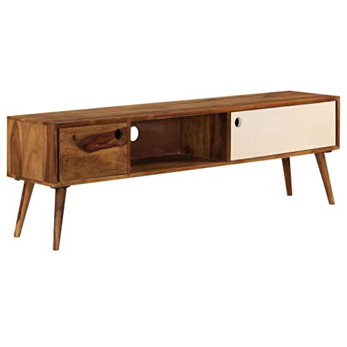 Festnight Mesa de TV,Aparador, Mesa Auxiliar Madera Maciza de Sheesham 140x50x35 cm