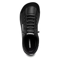 HOBIBEAR Leather Barefoot Shoes Lightweight Wide Toe Box Zero Drop Slip-on Shoes for Women(W-Solid Black, Women 9) — image 3