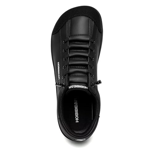 HOBIBEAR Leather Barefoot Shoes Lightweight Wide Toe Box Zero Drop Slip-on Shoes for Women(W-Solid Black, Women 12) by HOBIBEAR - Used condition - Image 3