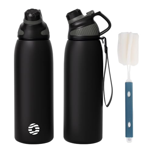 Fjbottle Borraccia Termica con Tappo magnetico 1L, 800ml, 600ml, 400ml Bottiglia Termica per Bambini - Senza BPA/Senza Perdite Borracce acciaio inox per Scuola, Sport, Palestra, Ciclismo