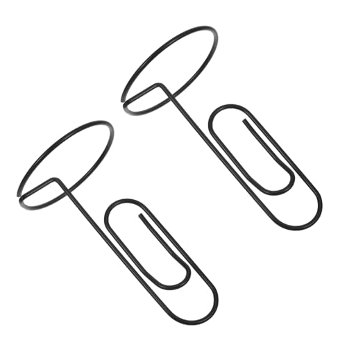 jojofuny 2 Piezas Porta notas con clip Titulares de número de tabla Poseedor Sujeta números de mesa Soporte de mesa para fotos titular de la señal de mesa tarjeteros de mesa planchar Black